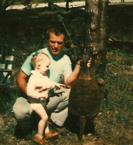 me & daddy with that damn turtle